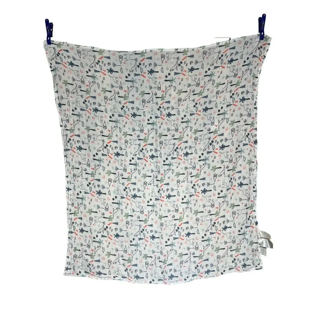 Aden + Anais Essentials Dinosaur Palm Tree Muslin Swaddle Baby Blanket Cotton